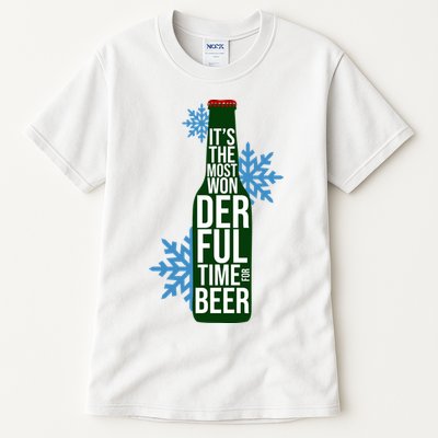 It's The Most Wonderful Time For Beer Funny Christmas Tall T-Shirt