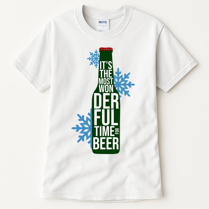 It's The Most Wonderful Time For Beer Funny Christmas Tall T-Shirt