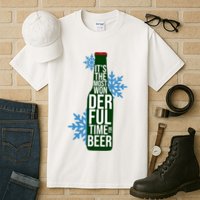 It's The Most Wonderful Time For Beer Funny Christmas Tall T-Shirt