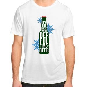 It's The Most Wonderful Time For Beer Funny Christmas Adult ChromaSoft Performance T-Shirt