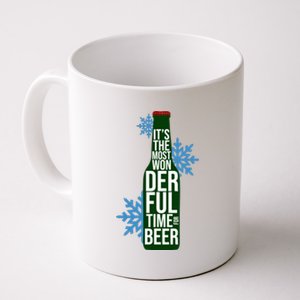 It's The Most Wonderful Time For Beer Funny Christmas Coffee Mug