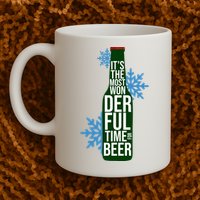 It's The Most Wonderful Time For Beer Funny Christmas Mug