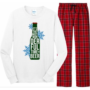 It's The Most Wonderful Time For Beer Funny Christmas Long Sleeve Pajama Set