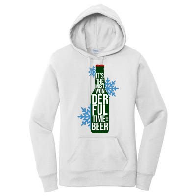 It's The Most Wonderful Time For Beer Funny Christmas Women's Pullover Hoodie