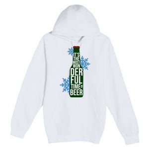 It's The Most Wonderful Time For Beer Funny Christmas Premium Pullover Hoodie