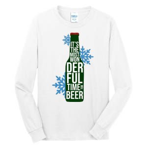 It's The Most Wonderful Time For Beer Funny Christmas Tall Long Sleeve T-Shirt