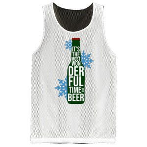 It's The Most Wonderful Time For Beer Funny Christmas Mesh Reversible Basketball Jersey Tank