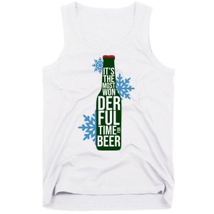 It's The Most Wonderful Time For Beer Funny Christmas Tank Top