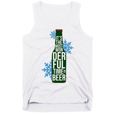 It's The Most Wonderful Time For Beer Funny Christmas Tank Top