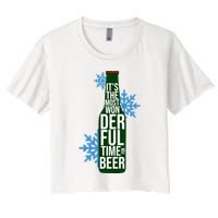 It's The Most Wonderful Time For Beer Funny Christmas Crop Top