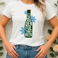 It's The Most Wonderful Time For Beer Funny Christmas Womens T-Shirt