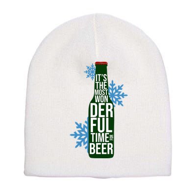 It's The Most Wonderful Time For Beer Funny Christmas Short Acrylic Beanie