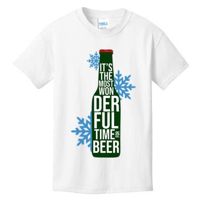 It's The Most Wonderful Time For Beer Funny Christmas Kids T-Shirt