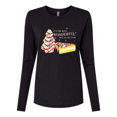 Its The Most Wonderful Time Of The Year Snack Cake Christmas Womens Cotton Relaxed Long Sleeve T-Shirt