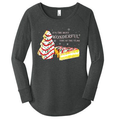 Its The Most Wonderful Time Of The Year Snack Cake Christmas Women's Perfect Tri Tunic Long Sleeve Shirt