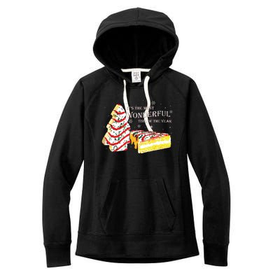 Its The Most Wonderful Time Of The Year Snack Cake Christmas Women's Fleece Hoodie