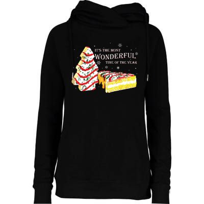 Its The Most Wonderful Time Of The Year Snack Cake Christmas Womens Funnel Neck Pullover Hood