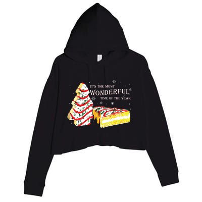 Its The Most Wonderful Time Of The Year Snack Cake Christmas Crop Fleece Hoodie