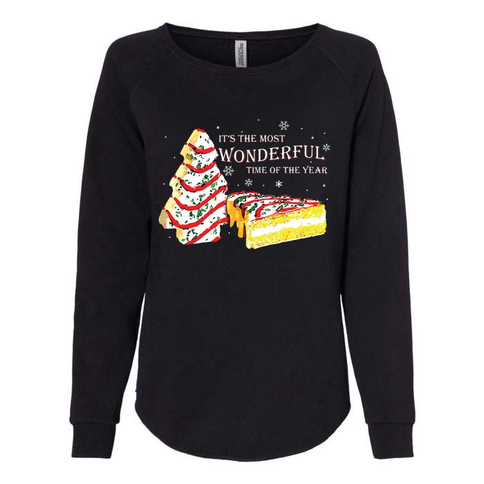 Its The Most Wonderful Time Of The Year Snack Cake Christmas Womens California Wash Sweatshirt