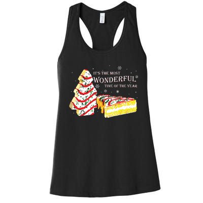 Its The Most Wonderful Time Of The Year Snack Cake Christmas Women's Racerback Tank