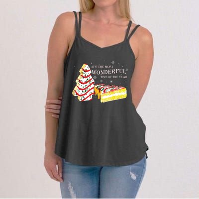 Its The Most Wonderful Time Of The Year Snack Cake Christmas Women's Strappy Tank