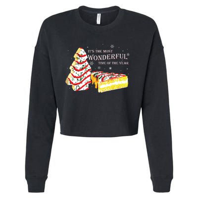 Its The Most Wonderful Time Of The Year Snack Cake Christmas Cropped Pullover Crew