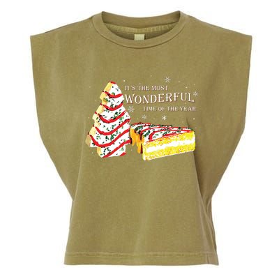 Its The Most Wonderful Time Of The Year Snack Cake Christmas Garment-Dyed Women's Muscle Tee