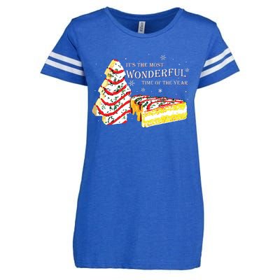 Its The Most Wonderful Time Of The Year Snack Cake Christmas Enza Ladies Jersey Football T-Shirt