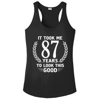 It Took Me 87 Years To Look This Good 87th Birthday Ladies PosiCharge Competitor Racerback Tank