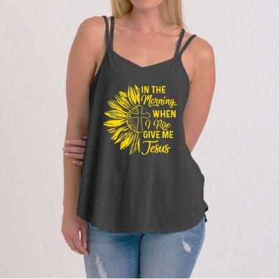 In The Morning When I Rise Give Me Jesus Women's Strappy Tank