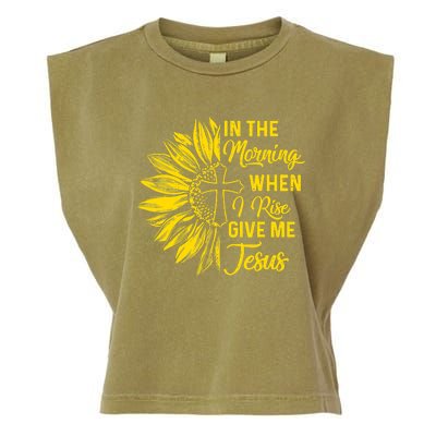 In The Morning When I Rise Give Me Jesus Garment-Dyed Women's Muscle Tee