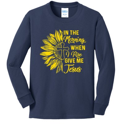 In The Morning When I Rise Give Me Jesus Kids Long Sleeve Shirt