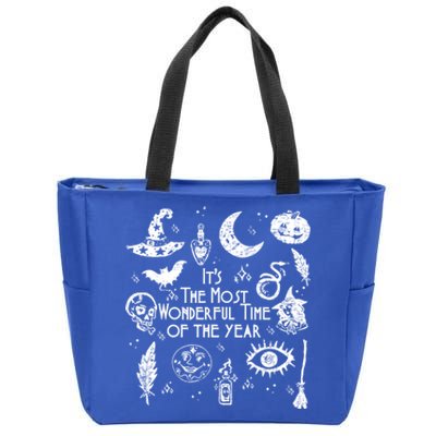 ItS The Most Wonderful Time Of The Year Halloween Trendy Gift Zip Tote Bag