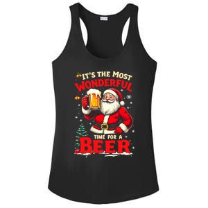 ItS The Most Wonderful Time Beer Santa Christmas Gift Ladies PosiCharge Competitor Racerback Tank