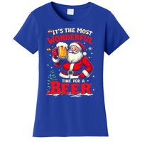 ItS The Most Wonderful Time Beer Santa Christmas Gift Women's T-Shirt