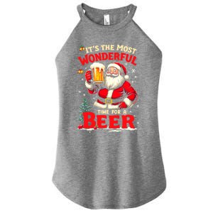 ItS The Most Wonderful Time Beer Santa Christmas Gift Women's Perfect Tri Rocker Tank