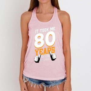 It Took Me 80 Years To Look This Good Birthday 80 Years Old Women's Knotted Racerback Tank