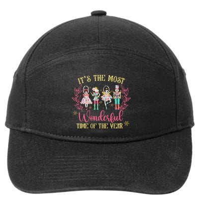 ItS The Most Wonderful Time Of Year Nutcracker Ballet Xmas 7-Panel Snapback Hat