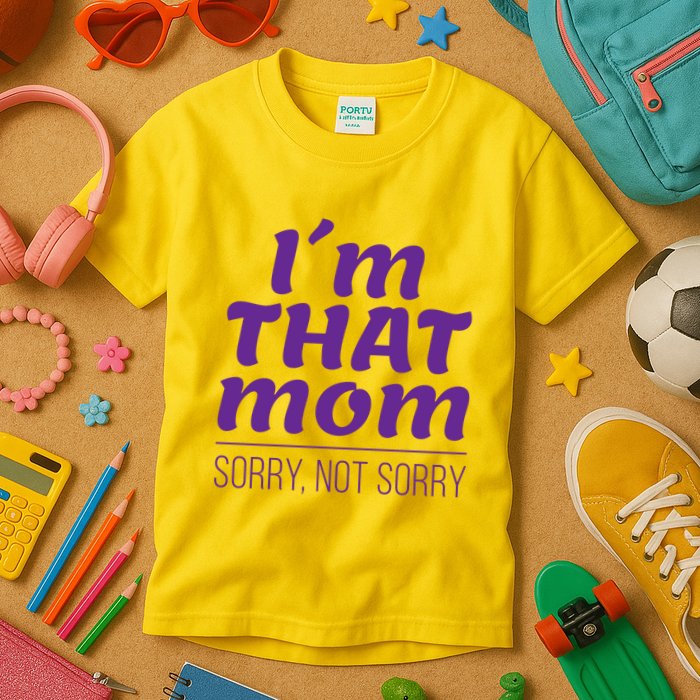 I'm That Mom Sorry Not Sorry Kids T-Shirt