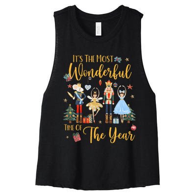 ItS The Most Wonderful Time Of The Year Nutcracker Ballet Women's Racerback Cropped Tank