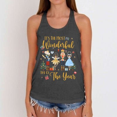 ItS The Most Wonderful Time Of The Year Nutcracker Ballet Women's Knotted Racerback Tank