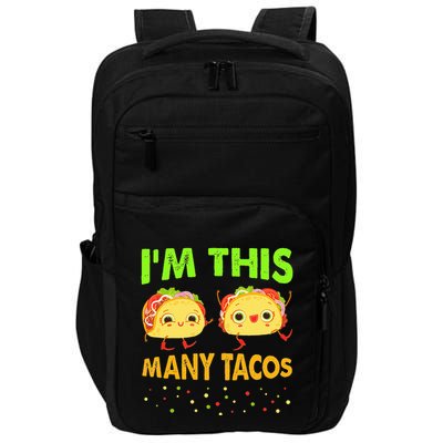 I'm This Many Tacos Second Birthday Twosday Cinco De Mayo Impact Tech Backpack