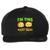 I'm This Many Tacos Second Birthday Twosday Cinco De Mayo Wool Snapback Cap