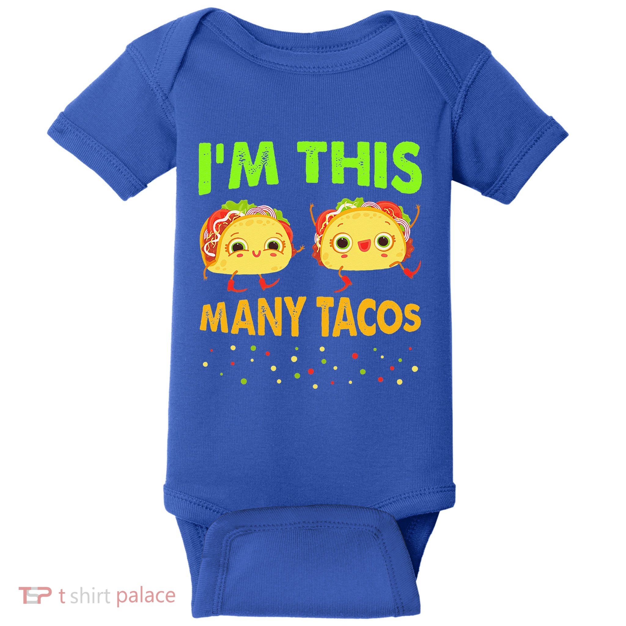 I'm This Many Tacos Second Birthday Twosday Cinco De Mayo Baby Bodysuit