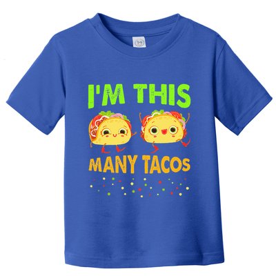 I'm This Many Tacos Second Birthday Twosday Cinco De Mayo Toddler T-Shirt