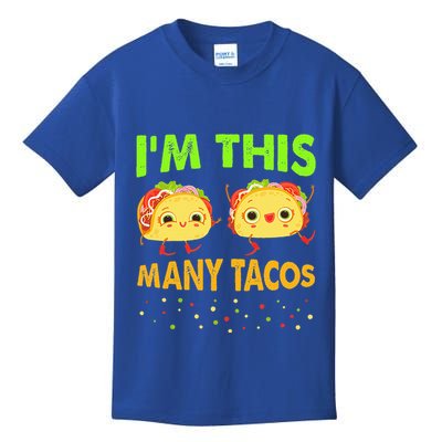 I'm This Many Tacos Second Birthday Twosday Cinco De Mayo Kids T-Shirt