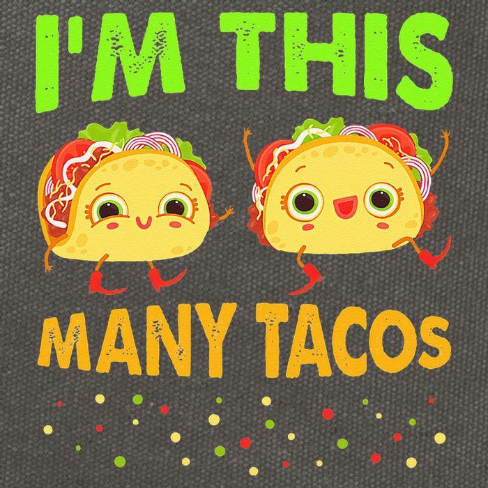 I'm This Many Tacos Second Birthday Twosday Cinco De Mayo Cotton Canvas Backpack