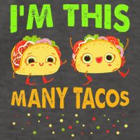 I'm This Many Tacos Second Birthday Twosday Cinco De Mayo Vector Backpack