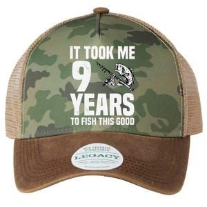 It Took Me 9 Years To Fish This Good 9th Birthday Party Legacy Tie Dye Trucker Hat