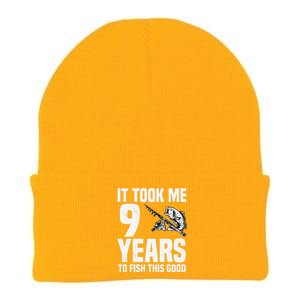 It Took Me 9 Years To Fish This Good 9th Birthday Party Knit Cap Winter Beanie